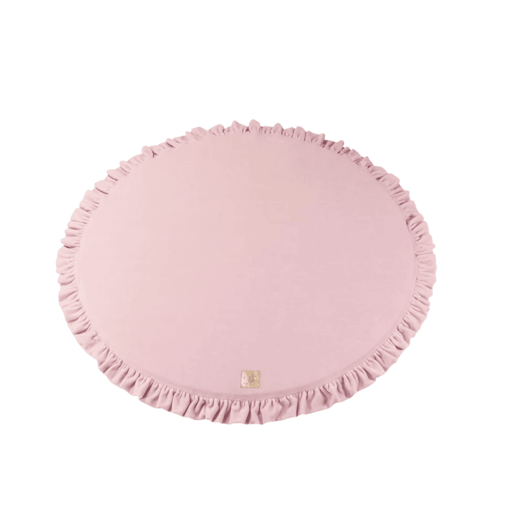 Velura – Tappeto da gioco rotondo in morbido velluto per neonati, colore rosa | Conforto Tinitto – Prodotto in Europa