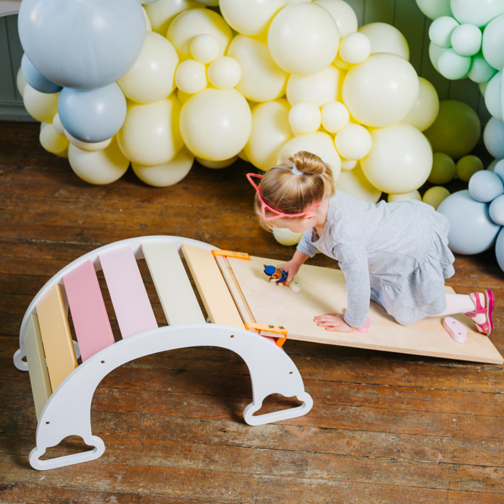 Rampe & Toboggan Réversible "The Sway" – Arc - en - Ciel (Accessoire) – Montessori pour enfant – photo 9