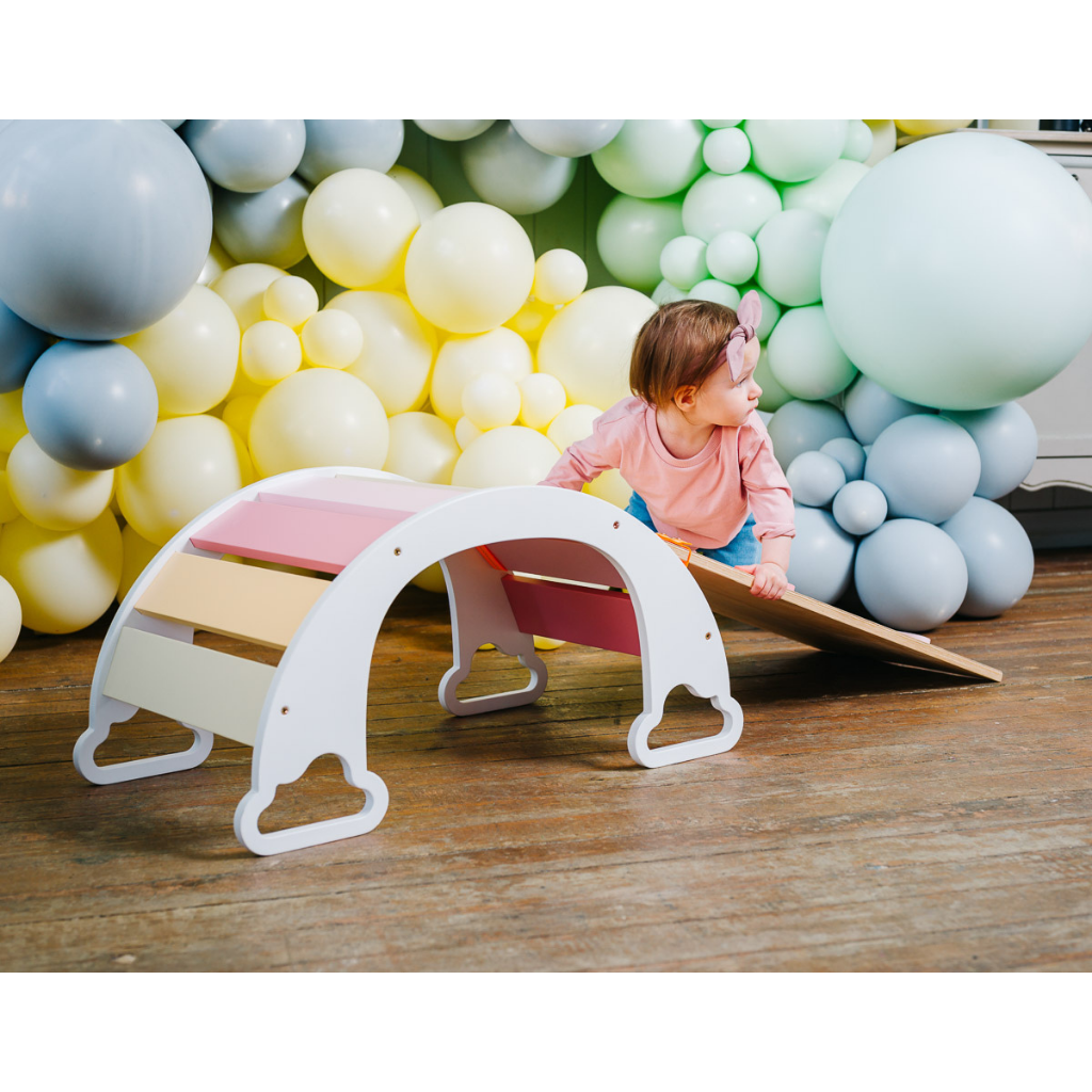 Rampe & Toboggan Réversible "The Sway" – Arc - en - Ciel (Accessoire) – Montessori pour enfant – photo 11