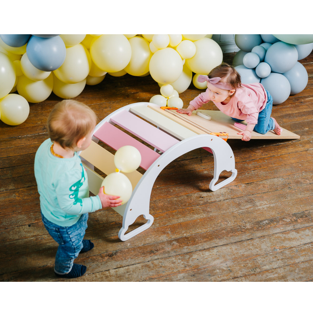 Rampe & Toboggan Réversible "The Sway" – Arc - en - Ciel (Accessoire) – Montessori pour enfant – photo 12