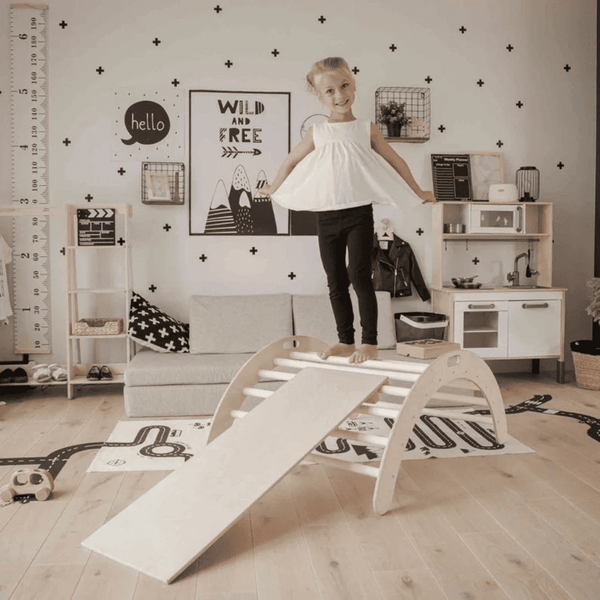 Arche d'Escalade & Rampe "Montessori" – Set Complet (Bascule & Toboggan) – Montessori pour enfant – photo 1