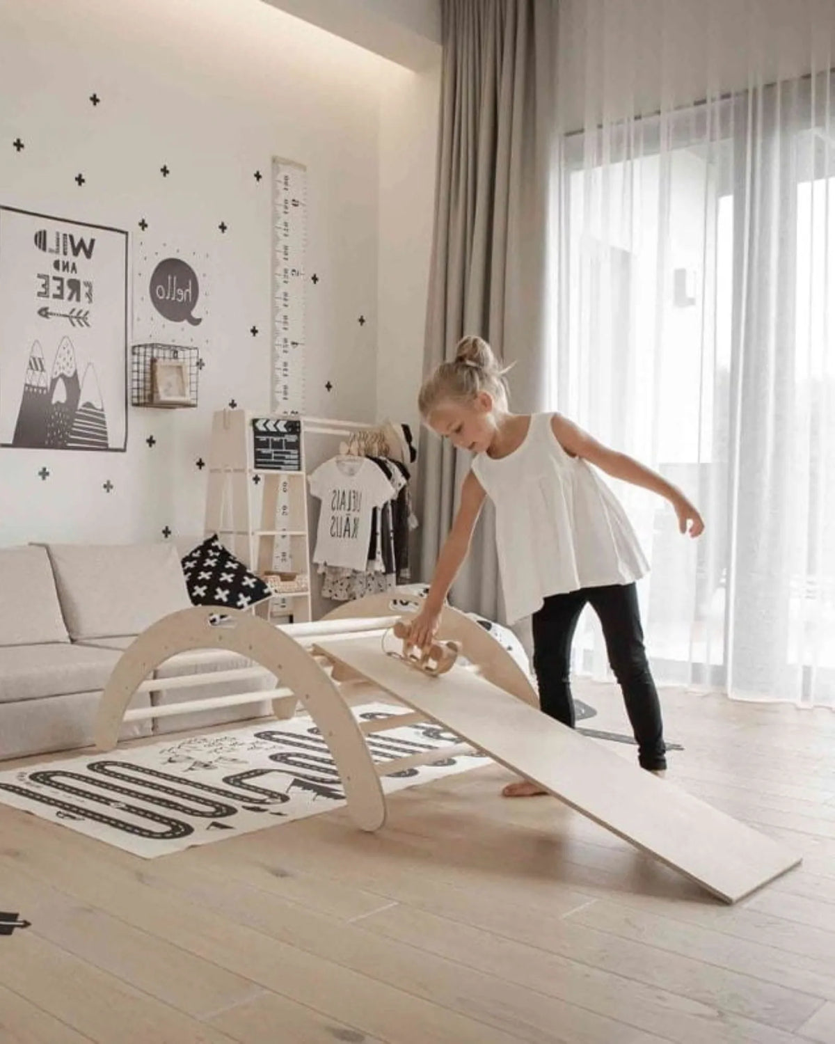 Arche d'Escalade & Bascule Montessori – 2-en-1 | Montessori House Bed