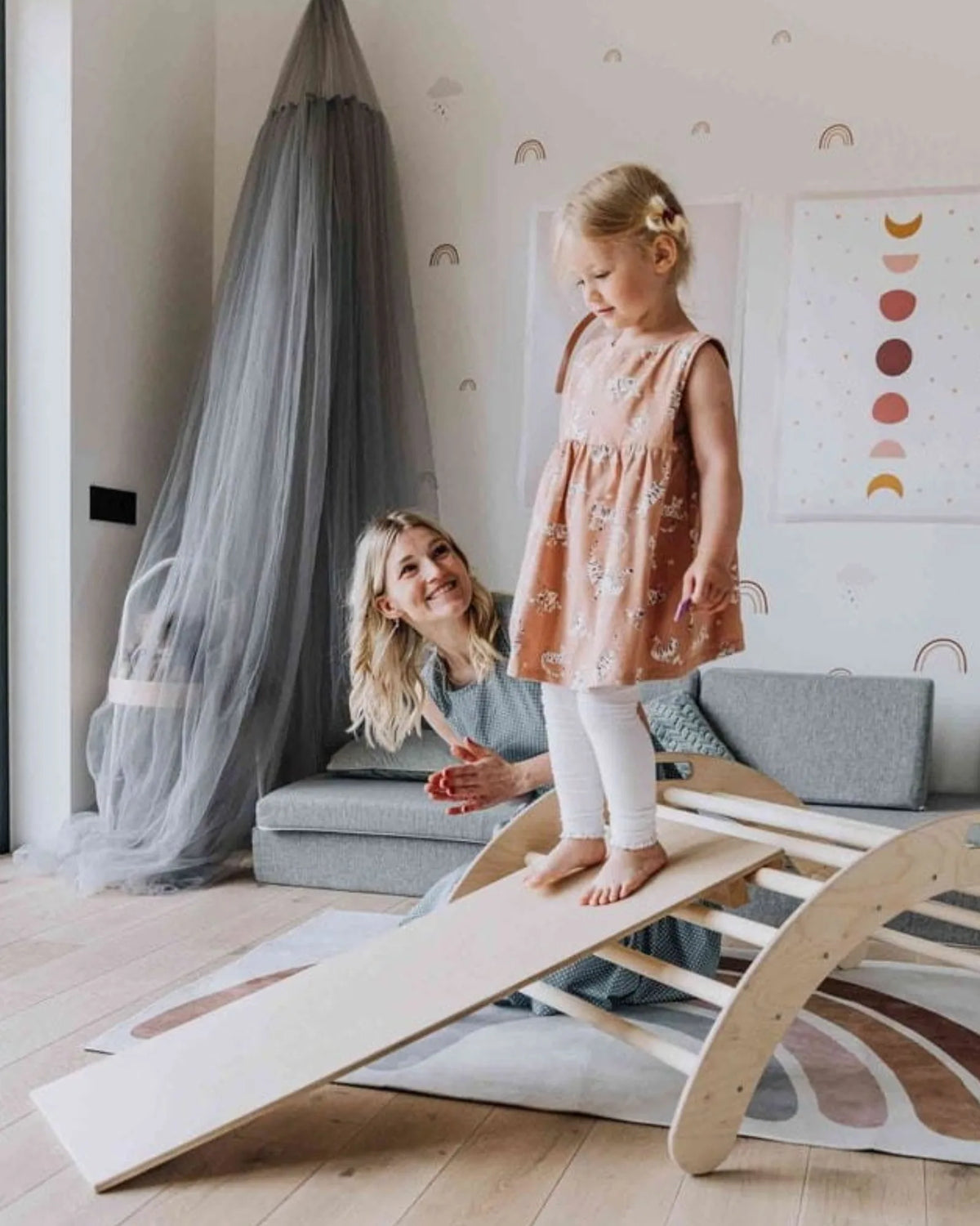 Arche d'Escalade & Bascule Montessori – 2-en-1 | Montessori House Bed