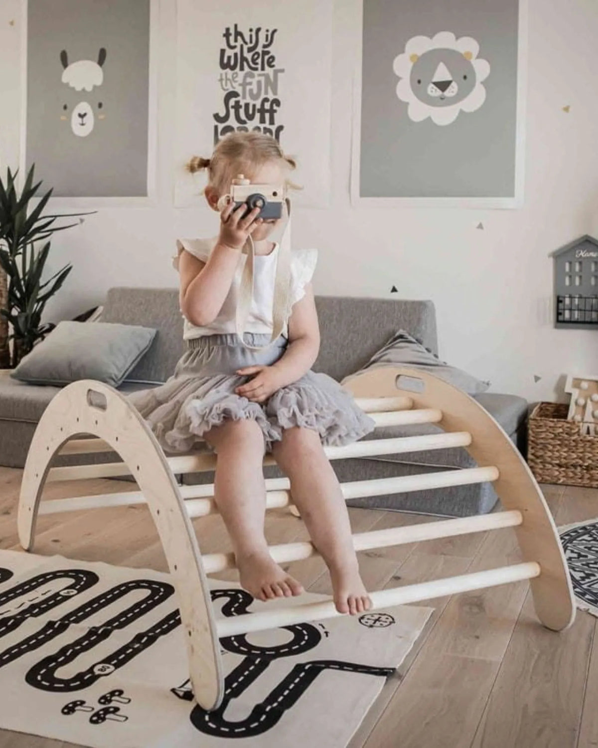 Arche d'Escalade & Bascule Montessori – 2-en-1 | Montessori House Bed