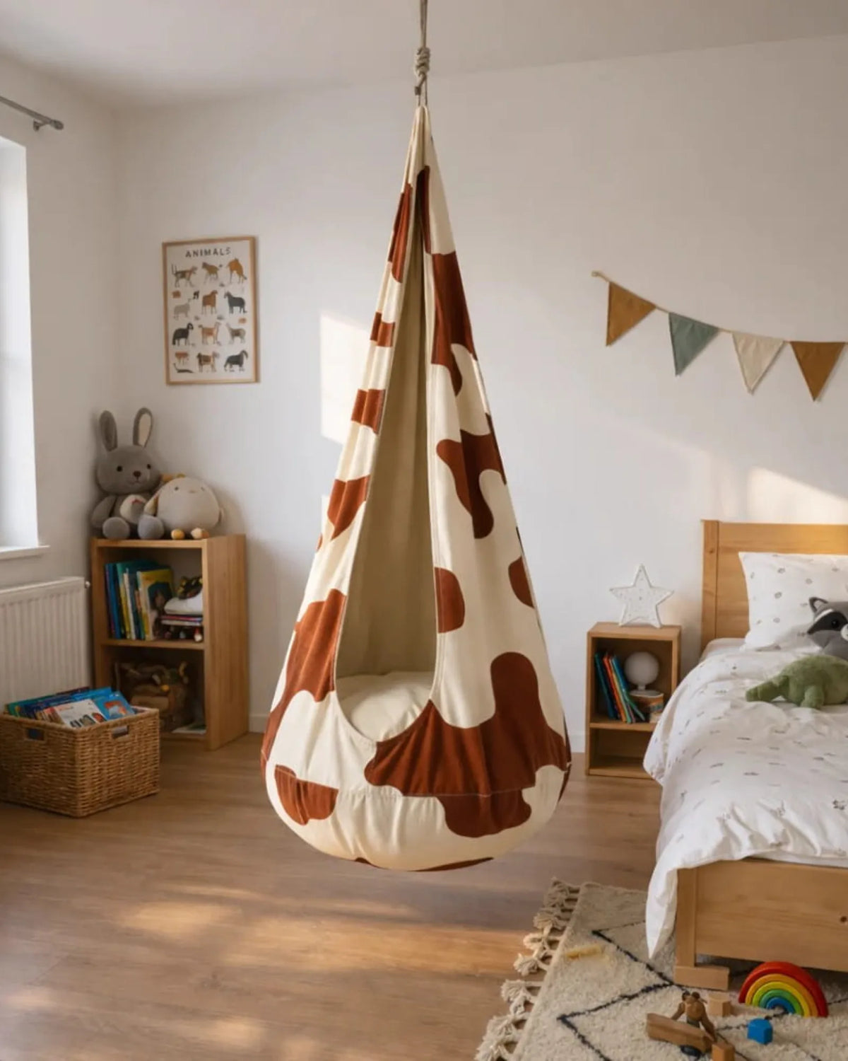 Balançoire Cocon Enfant – Motif Animal bees&amp;blooms