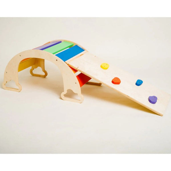Rampe & Toboggan Réversible "The Sway" – Arc - en - Ciel (Accessoire) – Montessori pour enfant – photo 1