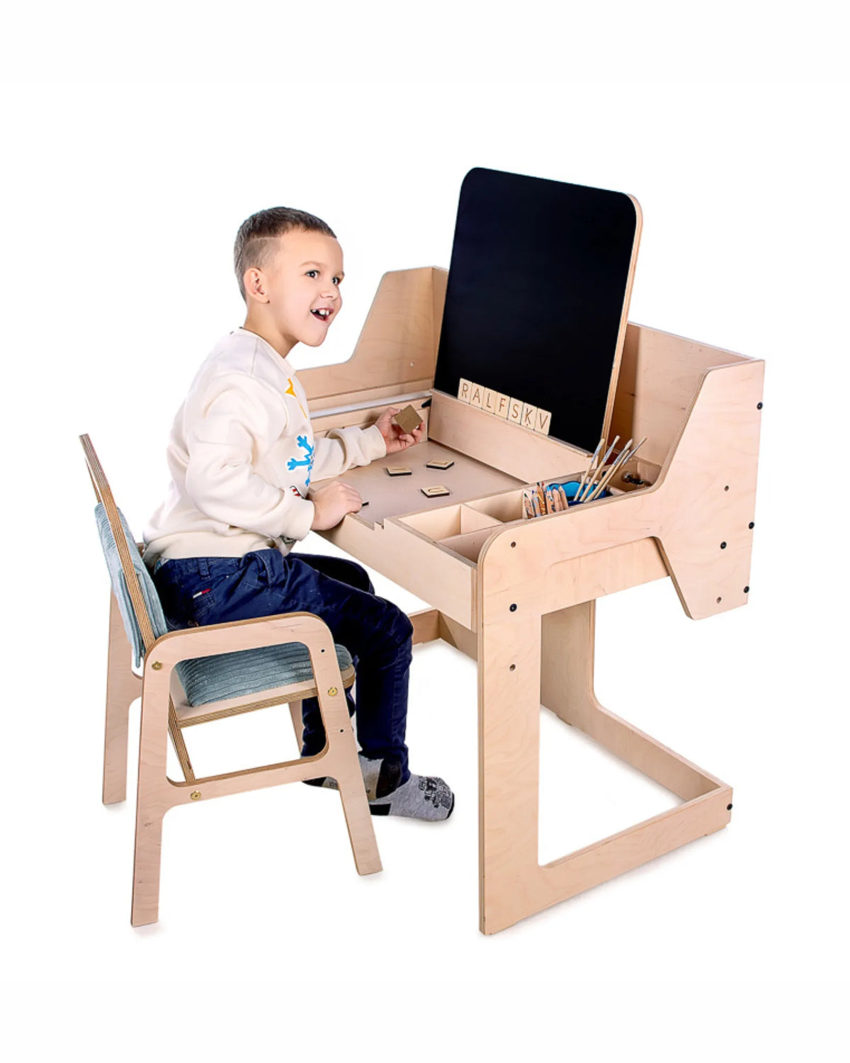 Bureau d'Activités Multisensoriel "Luula" – Table Évolutive (Seule) – Montessori pour enfant – photo 3