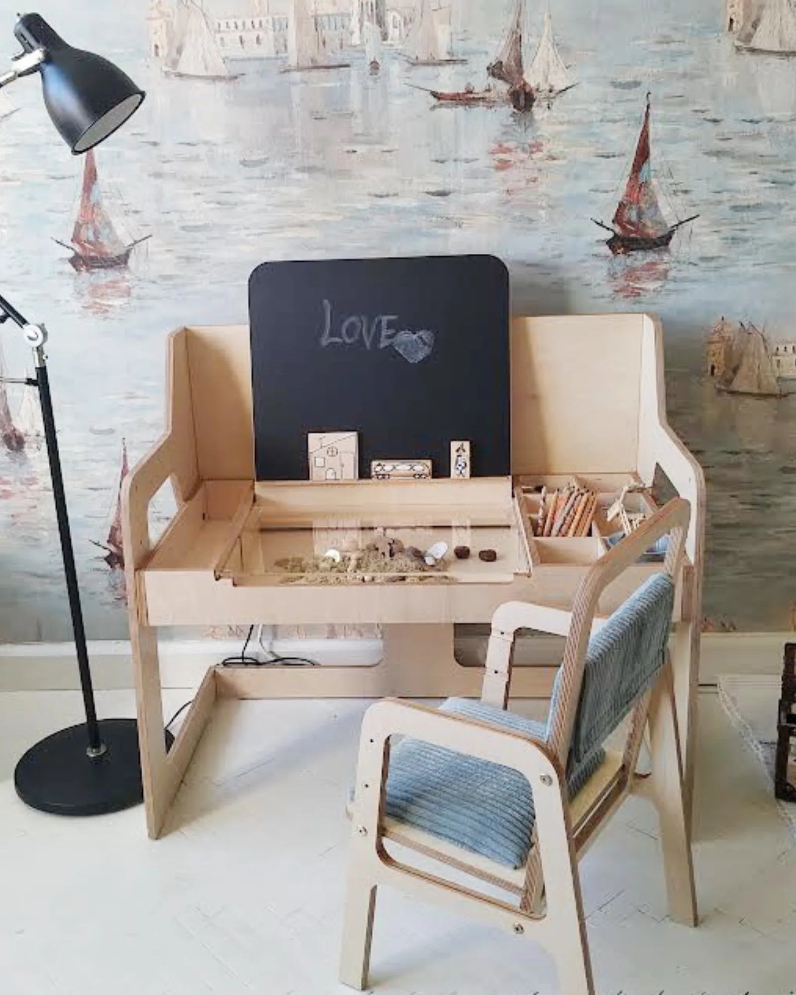 Bureau d'Activités Multisensoriel "Luula" – Table Évolutive (Seule) – Montessori pour enfant – photo 1