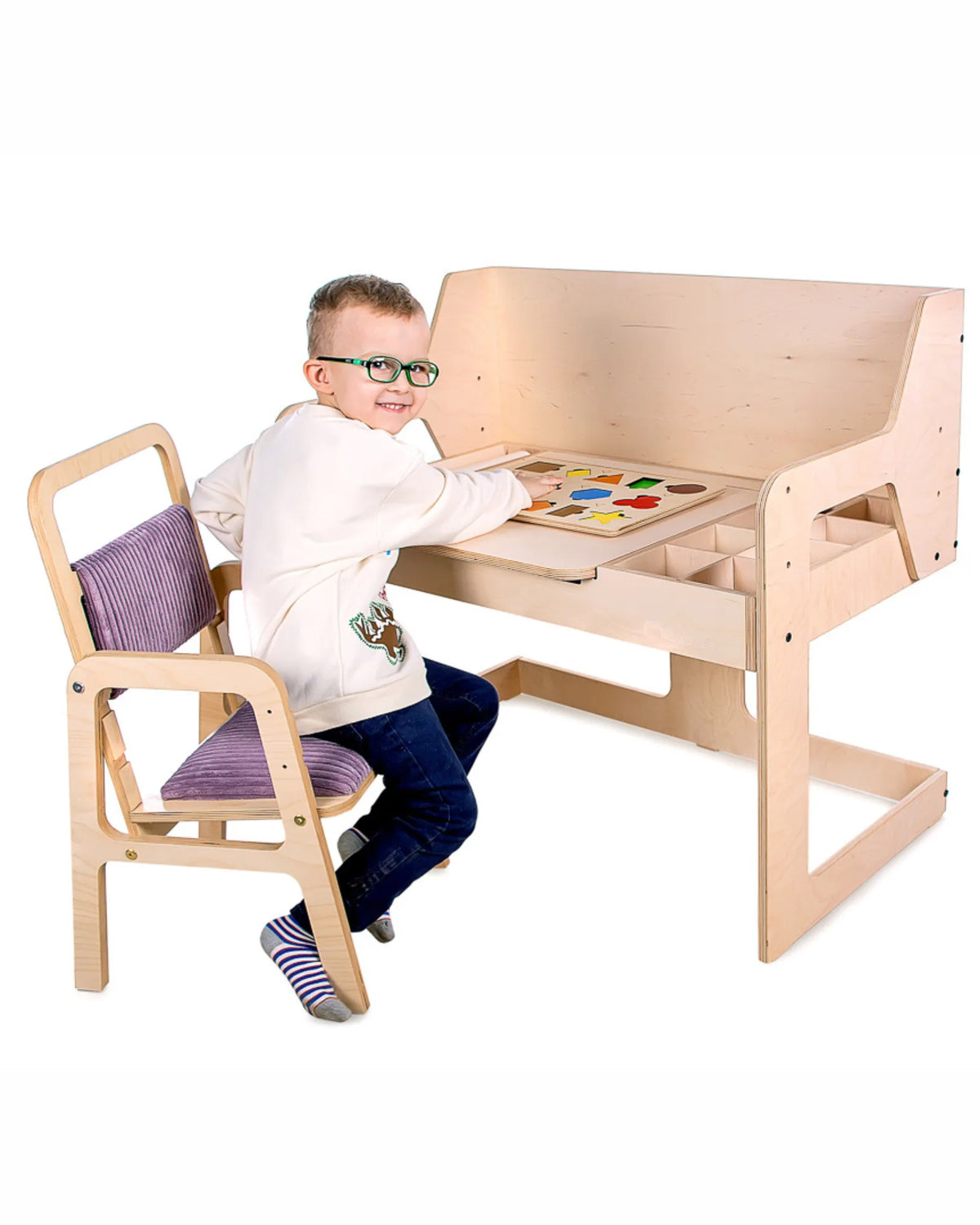 Bureau d'Activités Multisensoriel "Luula" – Table Évolutive (Seule) – Montessori pour enfant – photo 2