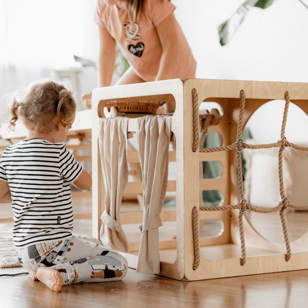 CUBITRI® Cube de Jeu Montessori avec Corde