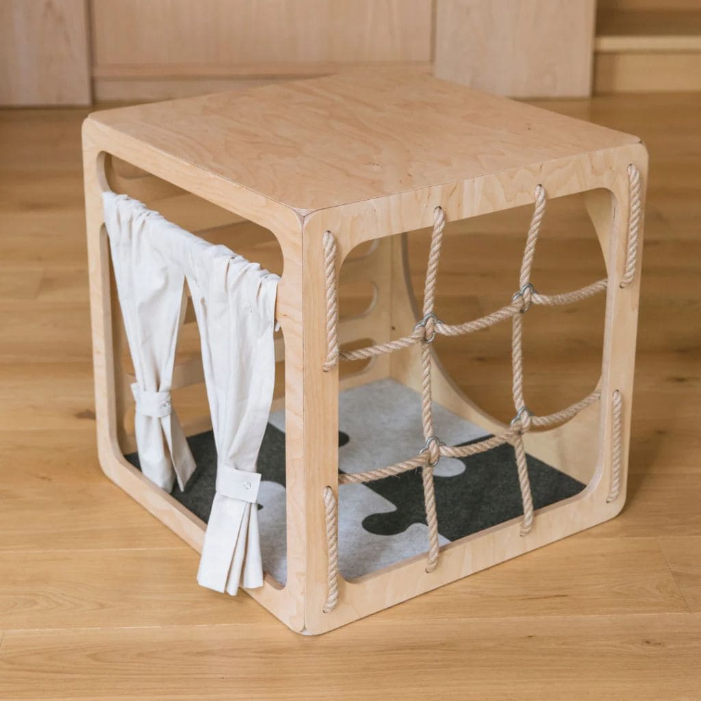 CUBITRI® Cube de Jeu Montessori avec Corde