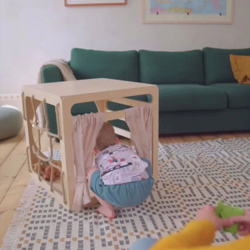 CUBITRI® Cube de Jeu Montessori avec Corde