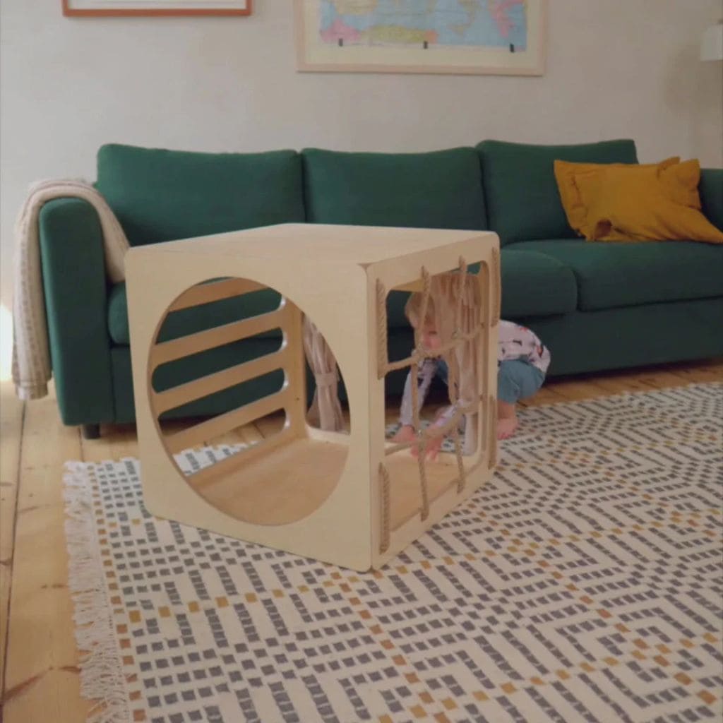 CUBITRI® Cube de Jeu Montessori avec Corde