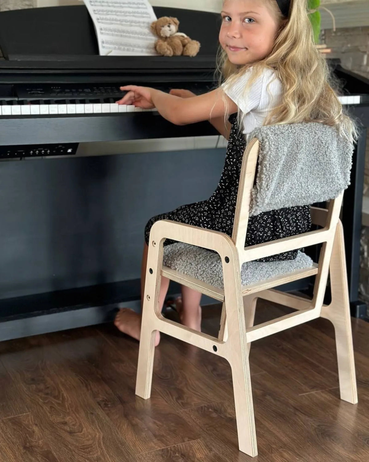 Chaise Évolutive Ergonomique "Luula" – 2 - 10 ans (Tissu Recyclé) – Montessori pour enfant – photo 12