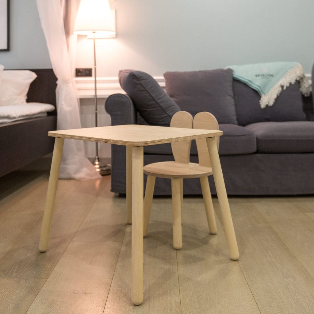 Ensemble Table et Chaise Lapin pour Enfan