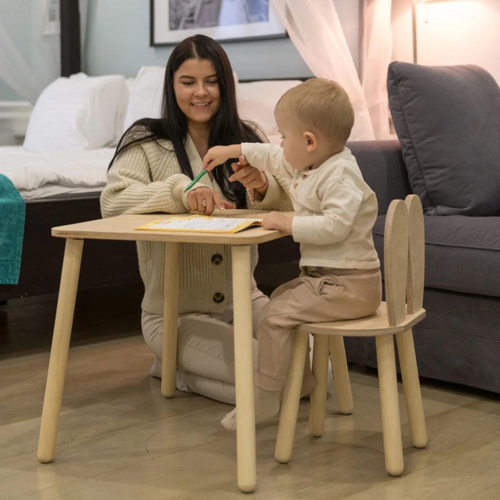 Ensemble Table et Chaise Lapin pour Enfan