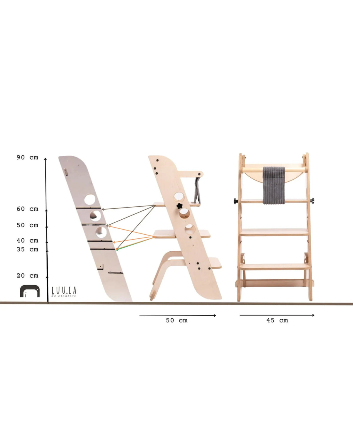 Chaise & Tour d'Observation "Louis" – 3 - en - 1 Évolutif – Montessori pour enfant – photo 14