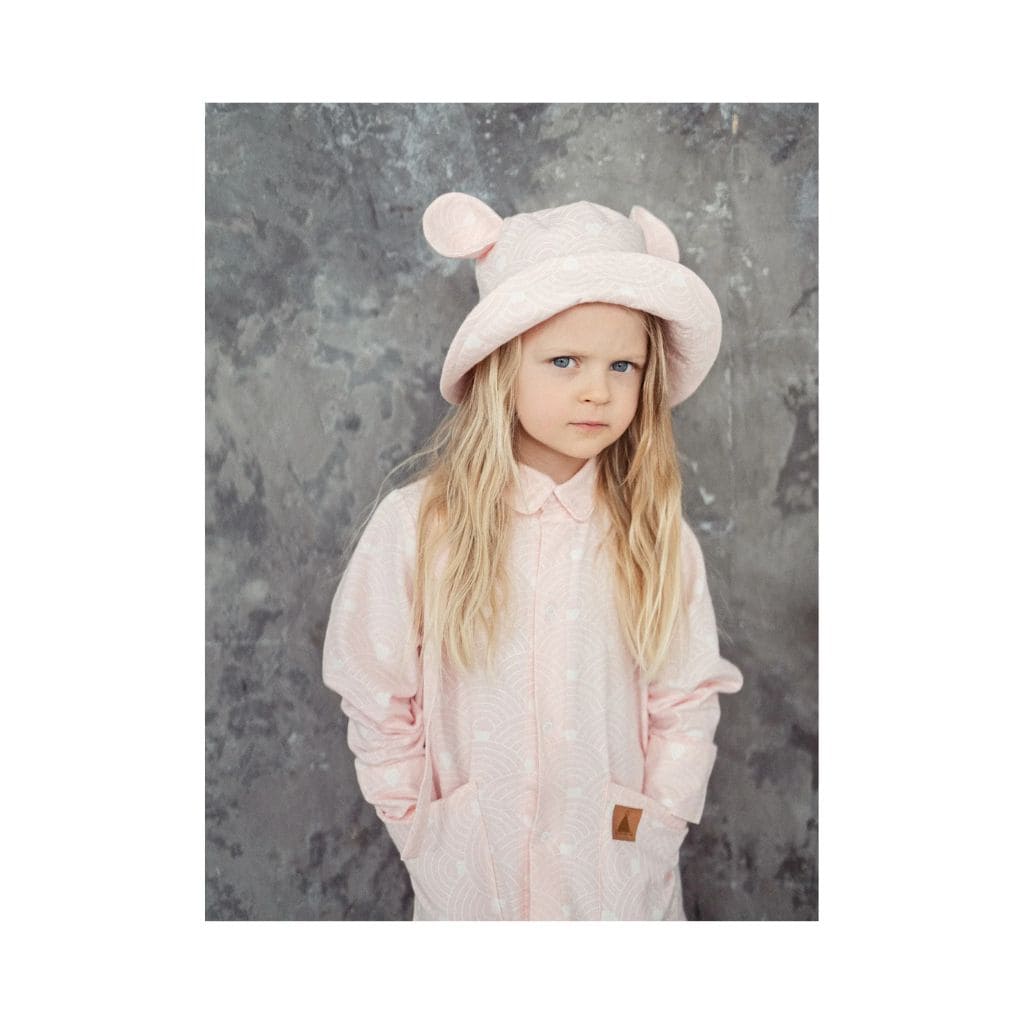 Chapeau Bébé Fantaisie - Oreilles & Vagues sur Rose
