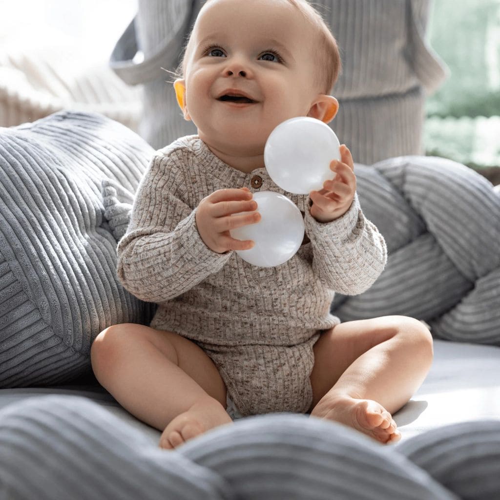Cocon Bébé 3-en-1 Gris – Tapis d’Éveil & Tour de Lit Tressé