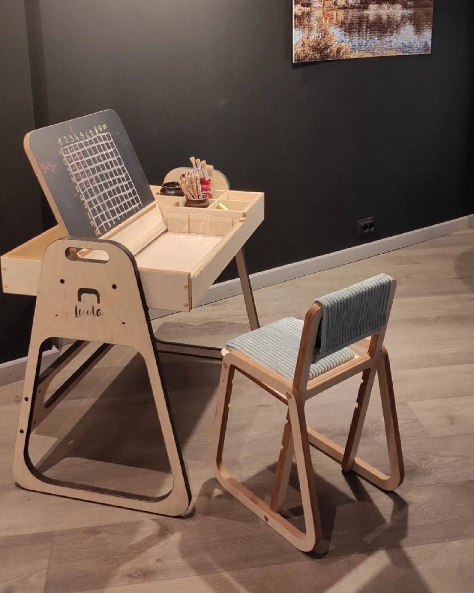 Ensemble Bureau & Chaise Évolutif "Julle" – Set Créatif & Sensoriel – Montessori pour enfant – photo 1
