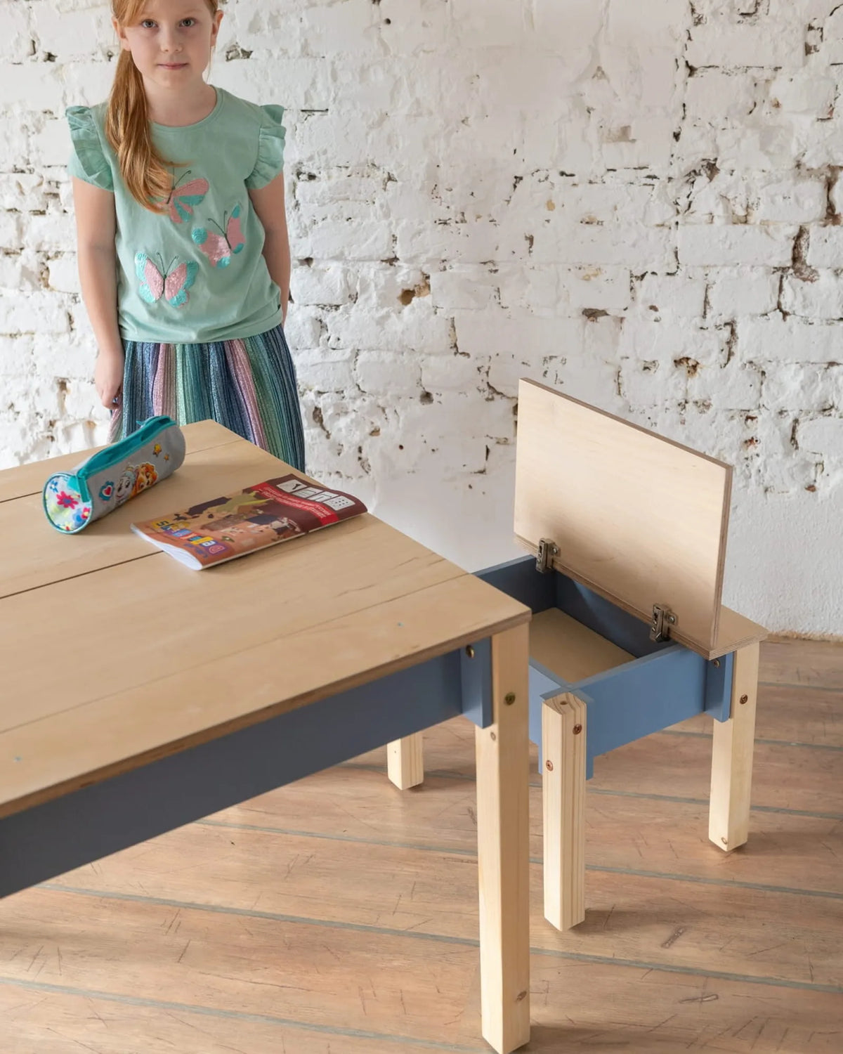 Ensemble Bureau & Chaise "Smart Storage" – Rangement Intégré (2 - 7 ans) – Montessori pour enfant – photo 4