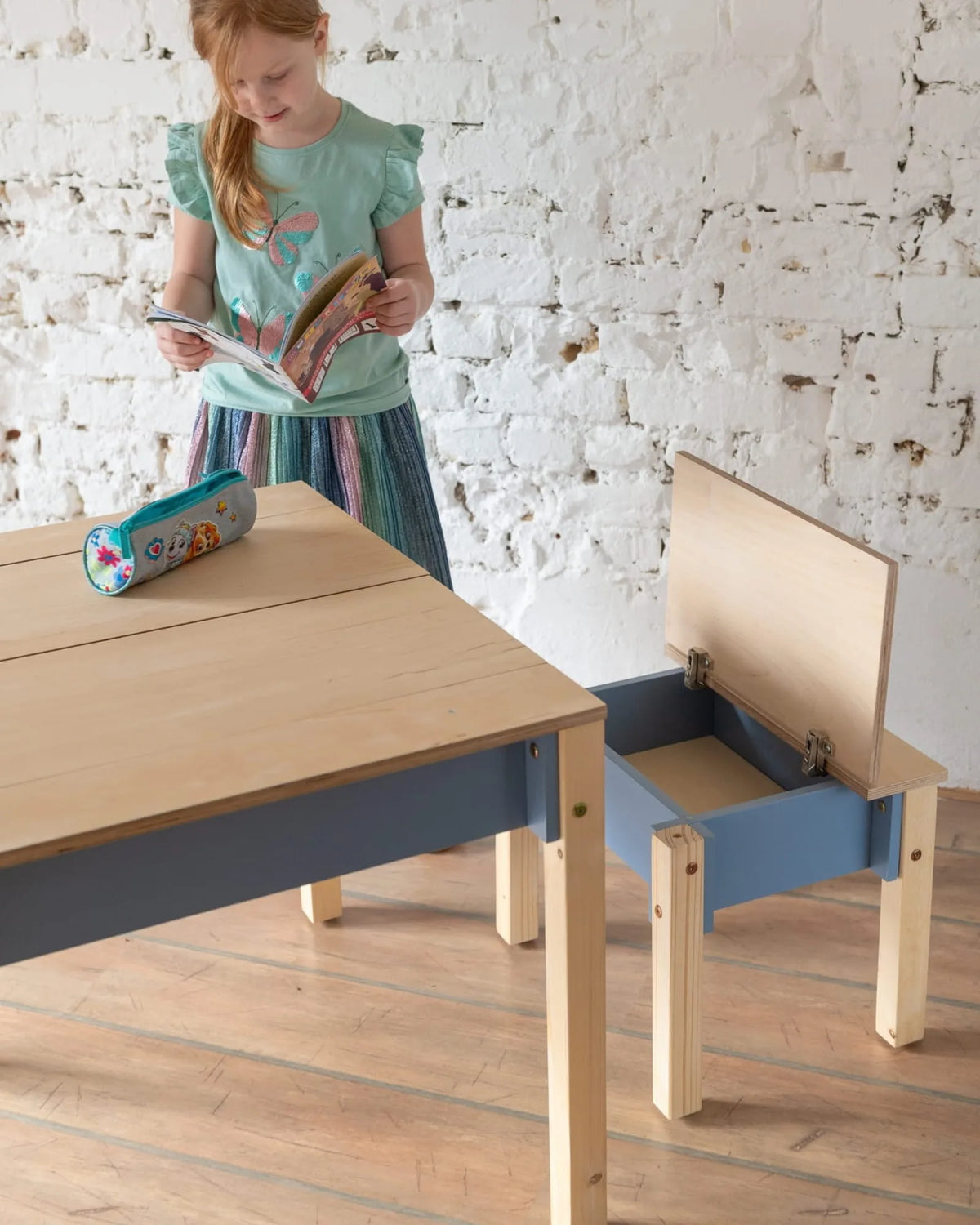Ensemble Bureau & Chaise "Smart Storage" – Rangement Intégré (2 - 7 ans) – Montessori pour enfant – photo 3