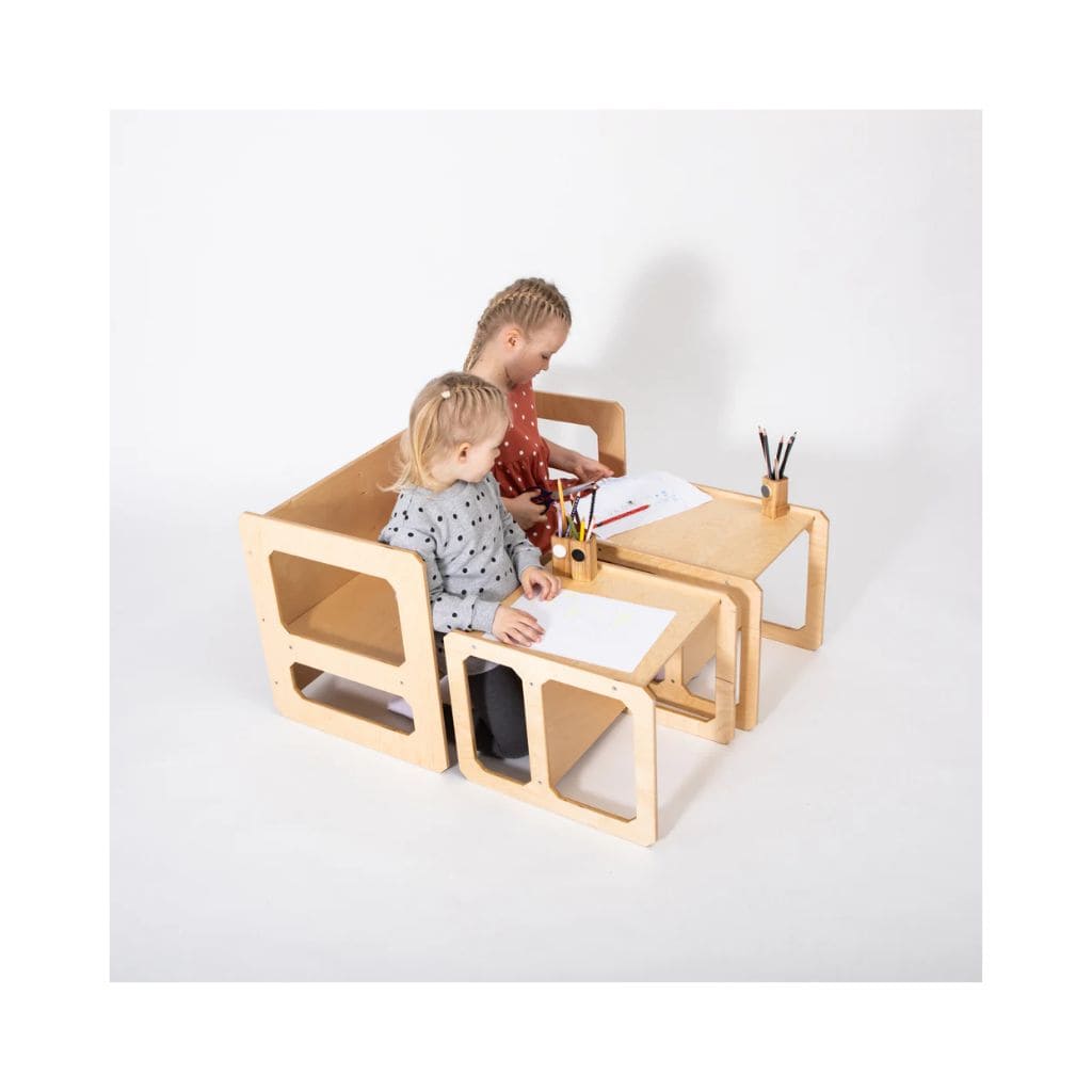 Ensemble Montessori Sevrage – Table + 2 Chaises