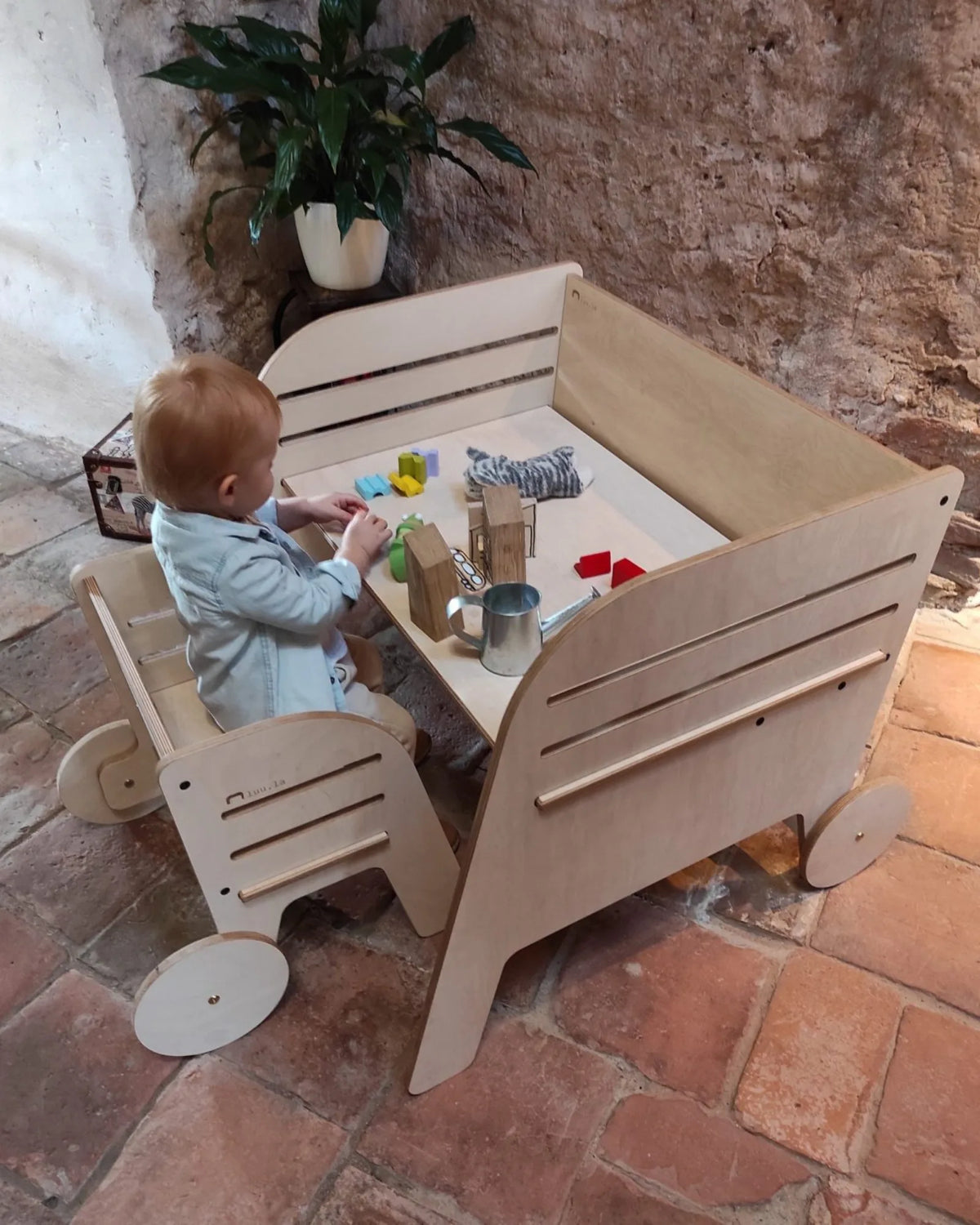 Ensemble Table & Chaise Évolutif "Wagon Wheel" – 1 - 10 ans (Luula) – Montessori pour enfant – photo 5