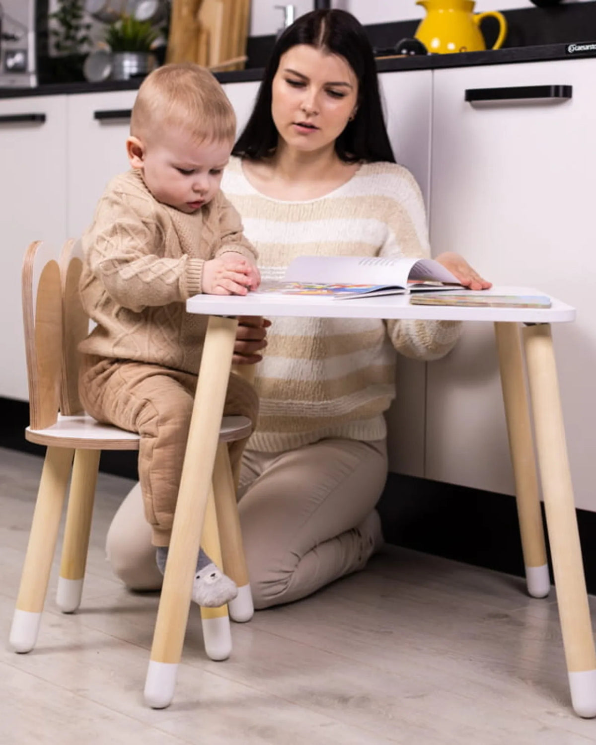 Ensemble Table & Chaise "Little Bunny" – Bois Naturel (2 - 7 ans) – Montessori pour enfant – photo 4