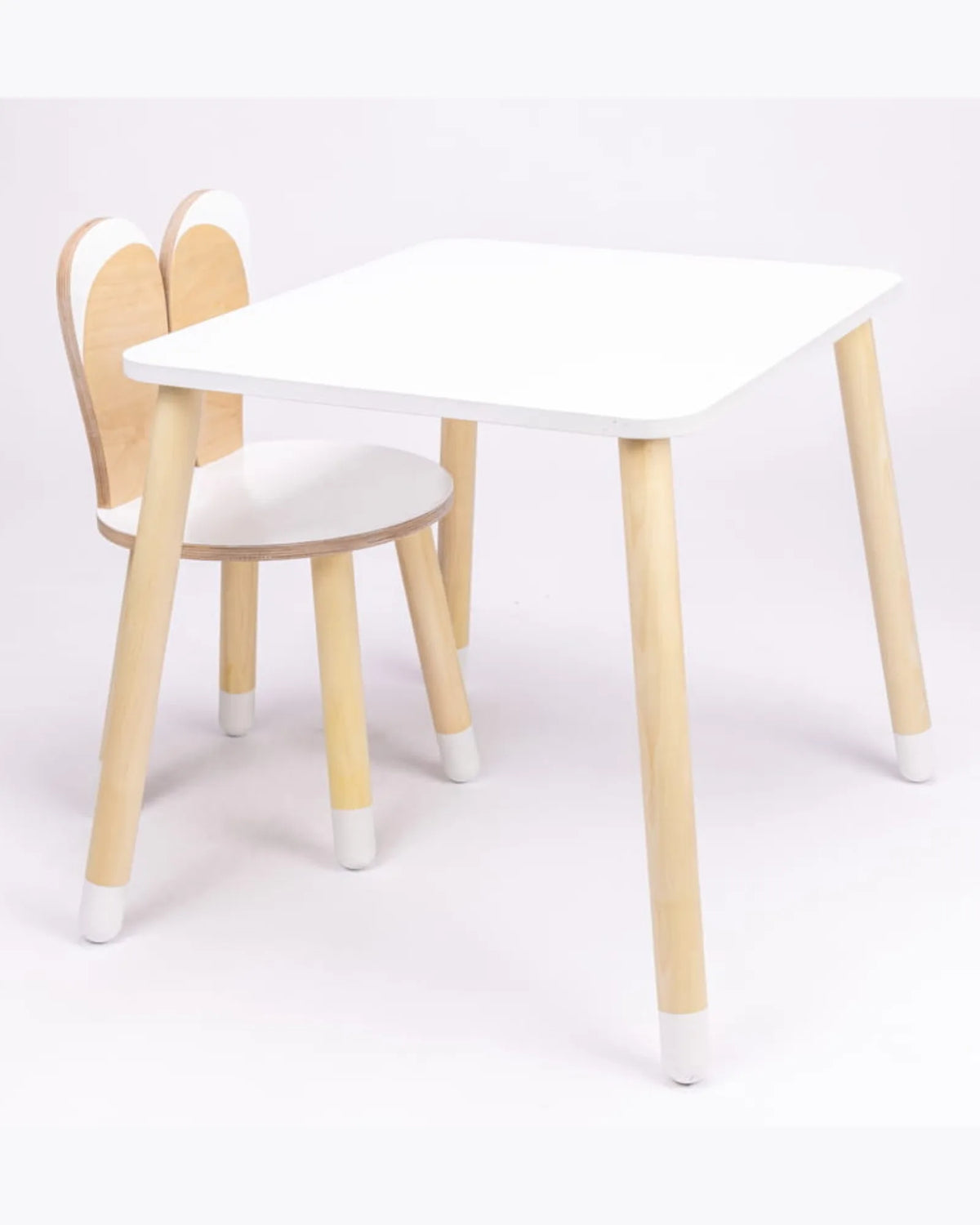 Ensemble Table & Chaise "Little Bunny" – Bois Naturel (2 - 7 ans) – Montessori pour enfant – photo 2