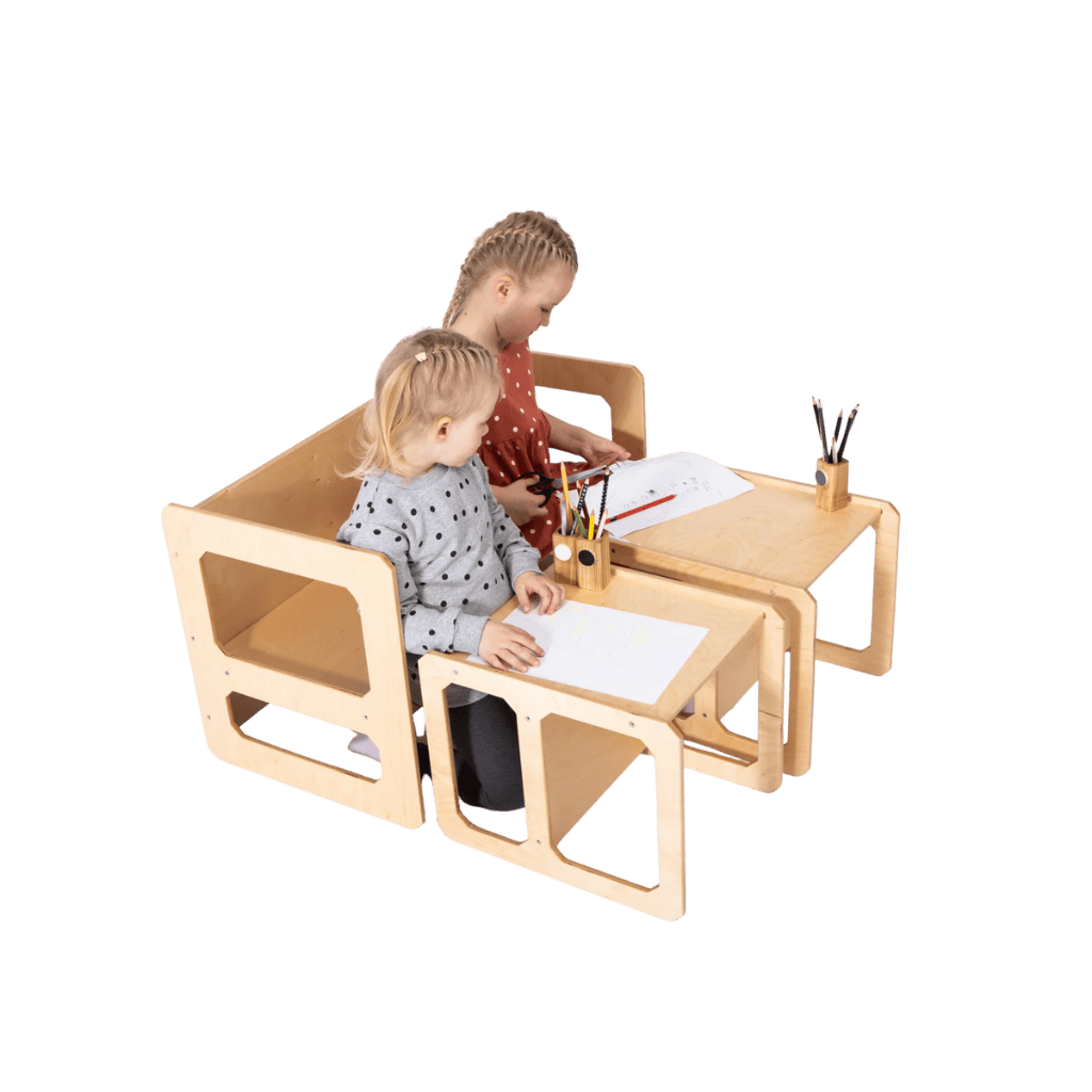 Ensemble Table et Chaises de Sevrage Montessori - 2 Chaises