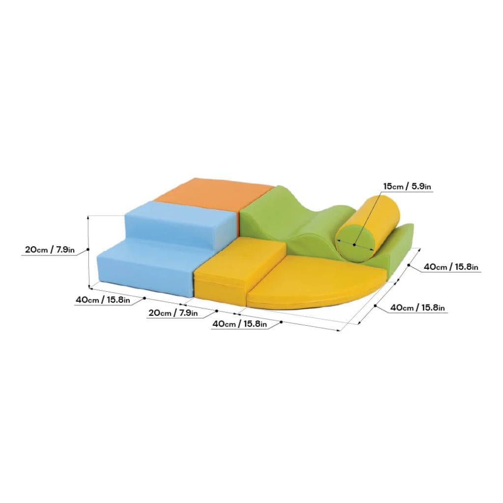Ensemble de 6 Blocs de Mousse Soft Play - Multicolor