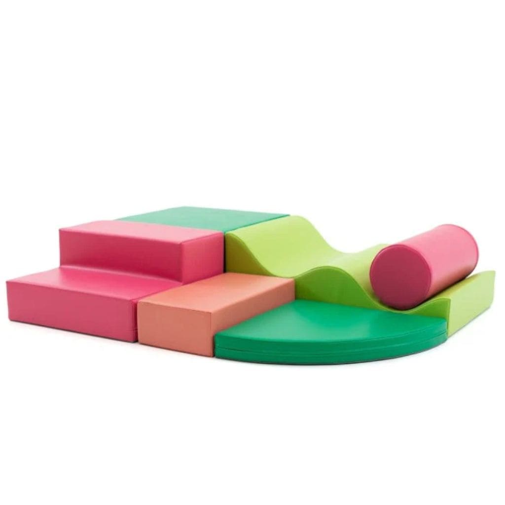 Ensemble de 6 Blocs de Mousse Soft Play - Pink & Green