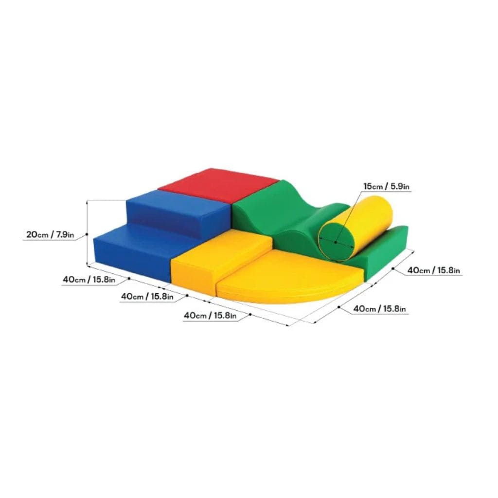 Ensemble de 6 Blocs de Mousse Soft Play - Multicolor