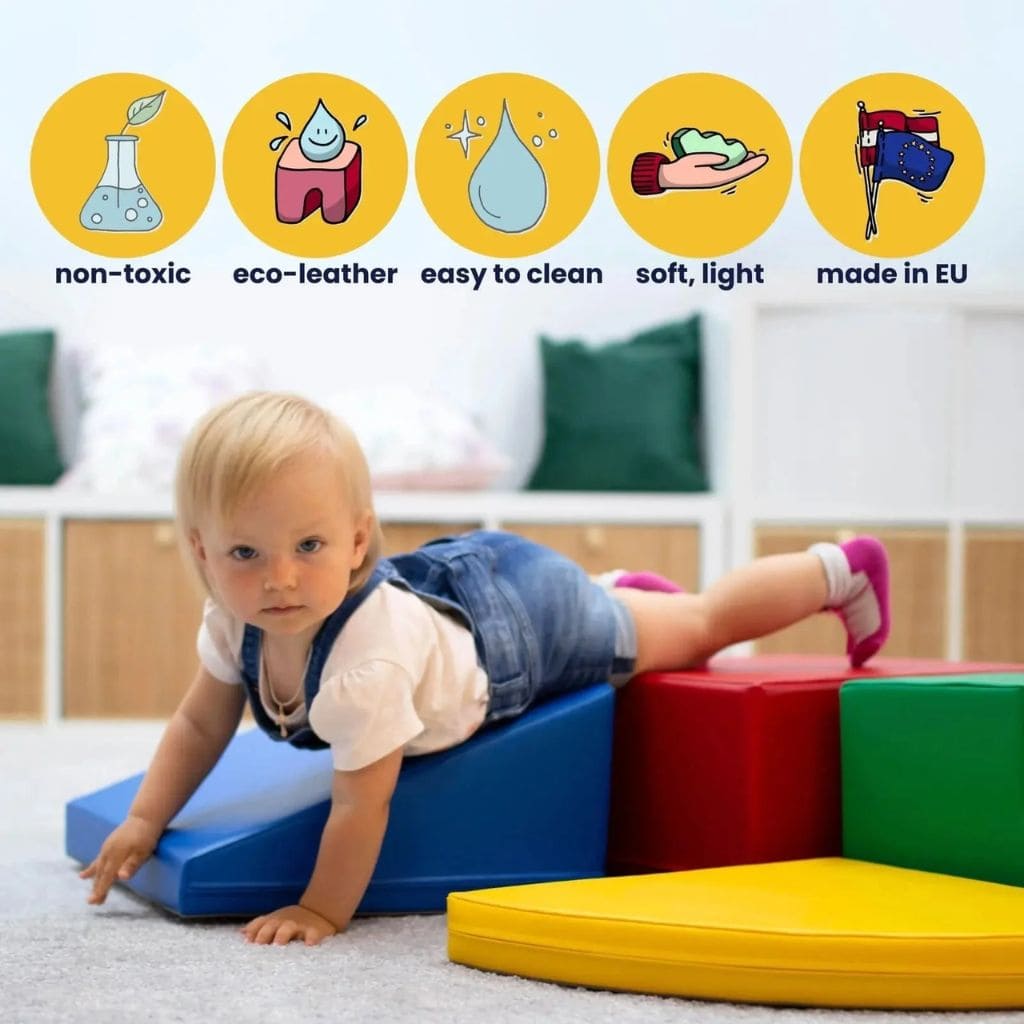 Ensemble de 6 Blocs de Mousse Soft Play - Beige