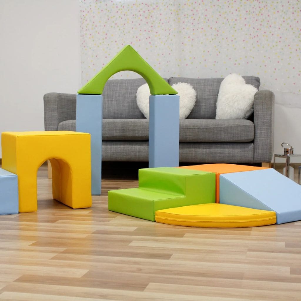 Ensemble de 10 Blocs de Mousse Soft Play  -  Light Multicolor