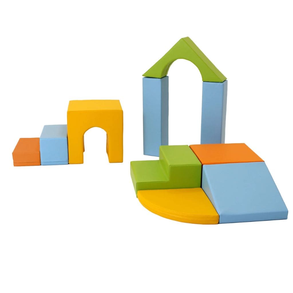 Ensemble de 10 Blocs de Mousse Soft Play  -  Light Multicolor