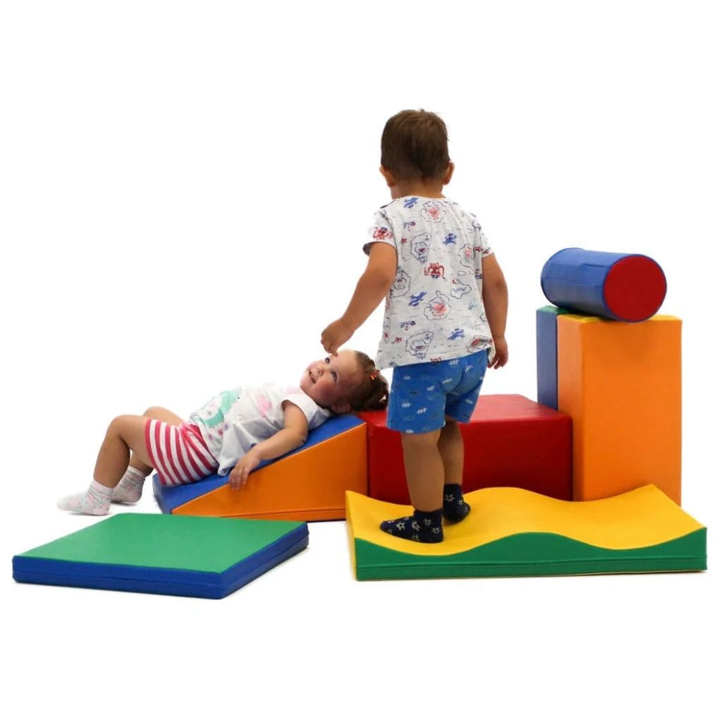 Ensemble de 8 Blocs de Mousse Soft Play -  Pastel Turquoise