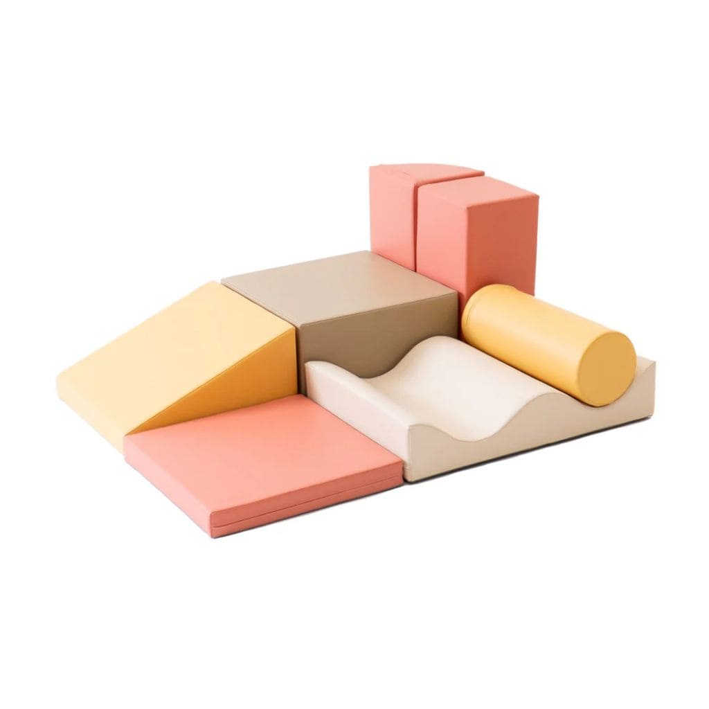 Ensemble de 7 Blocs de Mousse Soft Play- Pastel Pink