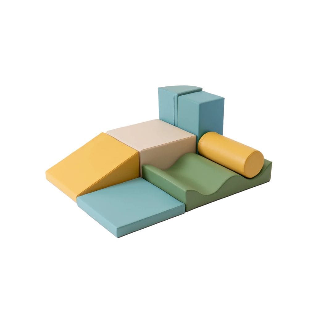 Ensemble de 7 Blocs de Mousse Soft Play - Pastel Turquoise