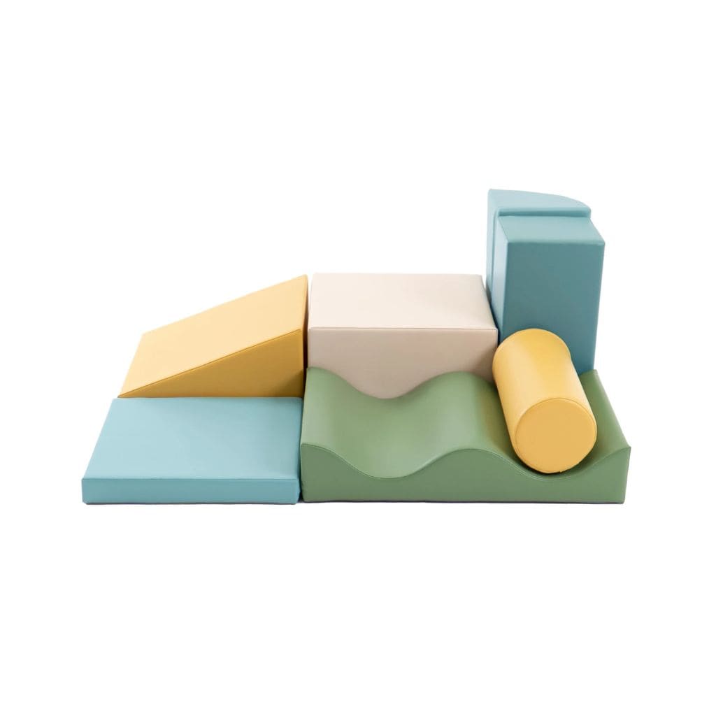Ensemble de 7 Blocs de Mousse Soft Play - Pastel Turquoise