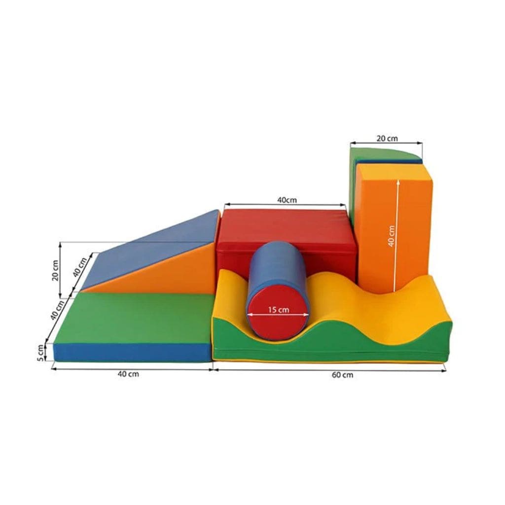 Ensemble de 7 Blocs de Mousse Soft Play- Multicolor