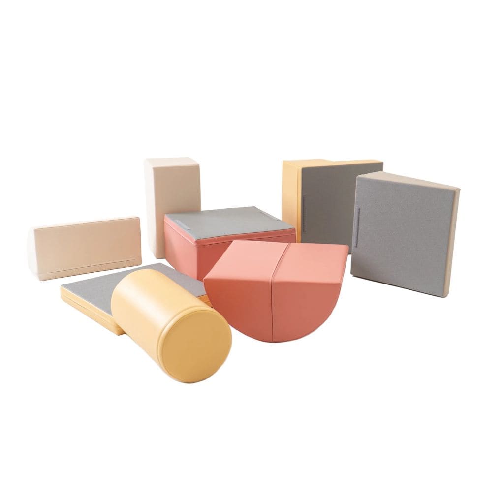 Ensemble de 8 Blocs de Mousse Soft Play - Pastel Pink