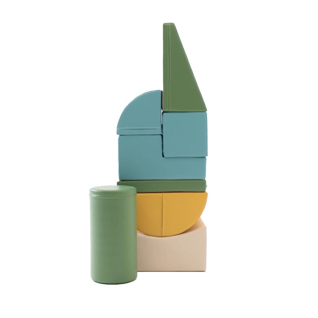Ensemble de 8 Blocs de Mousse Soft Play -  Pastel Turquoise