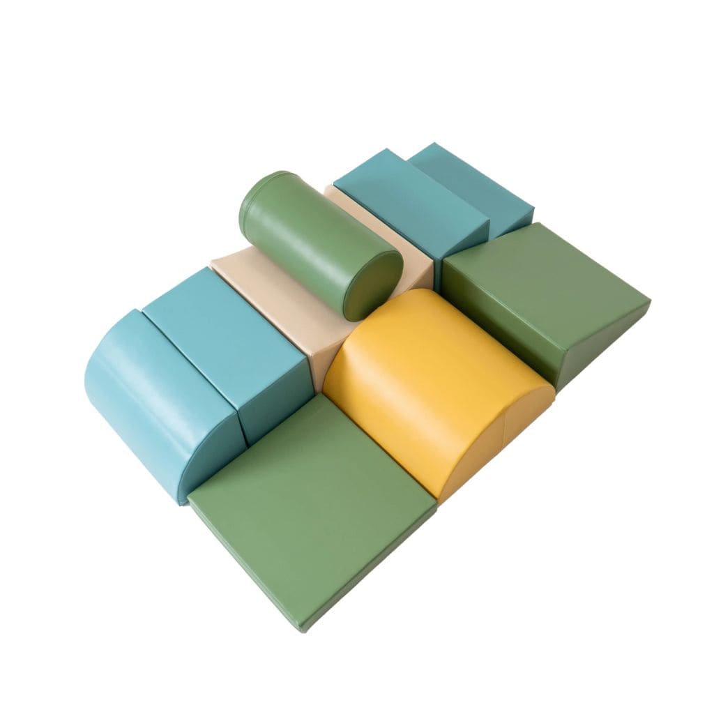 Ensemble de 8 Blocs de Mousse Soft Play -  Pastel Turquoise