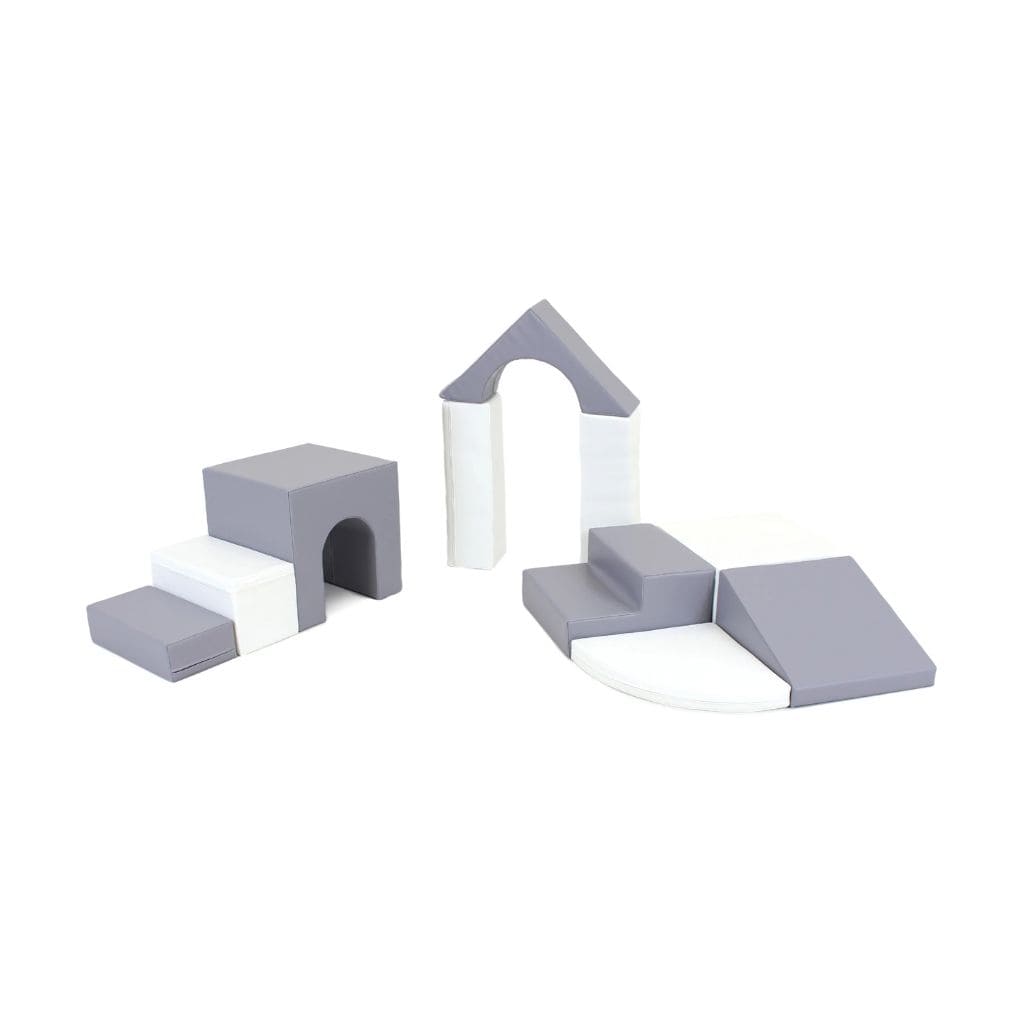 Ensemble de 10 Blocs de Mousse Soft Play  - Grey & White