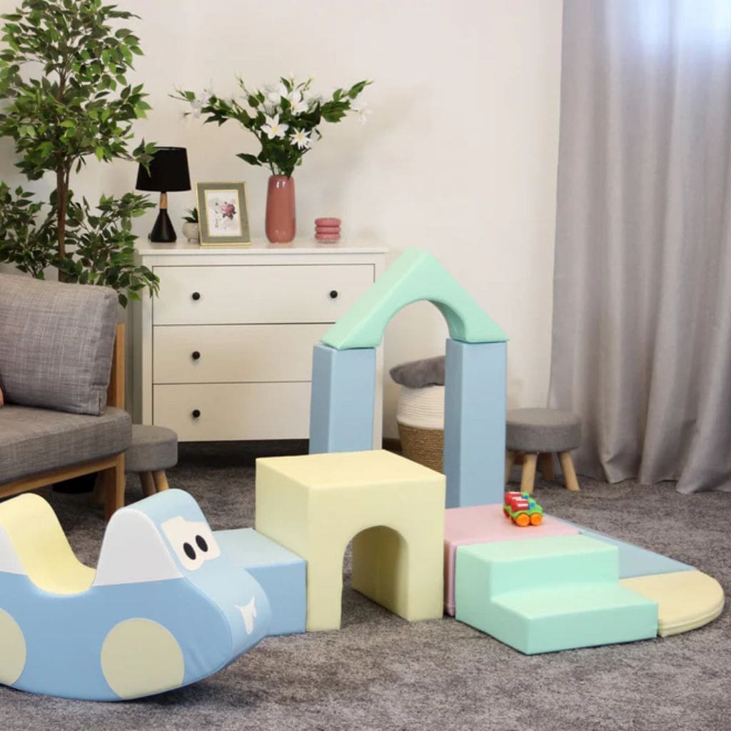 Ensemble de 10 Blocs de Mousse Soft Play  - Light Pastel