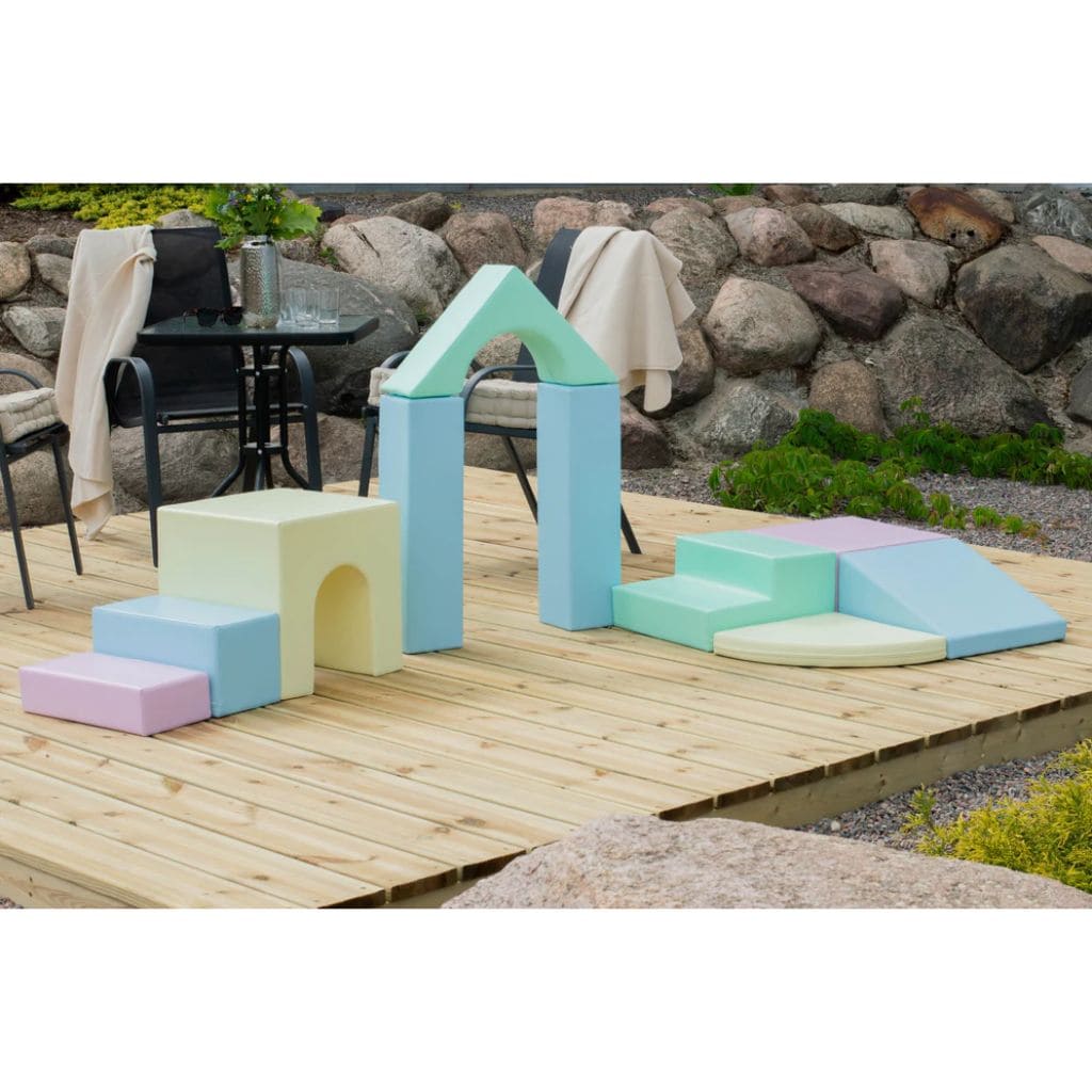 Ensemble de 10 Blocs de Mousse Soft Play  - Light Pastel