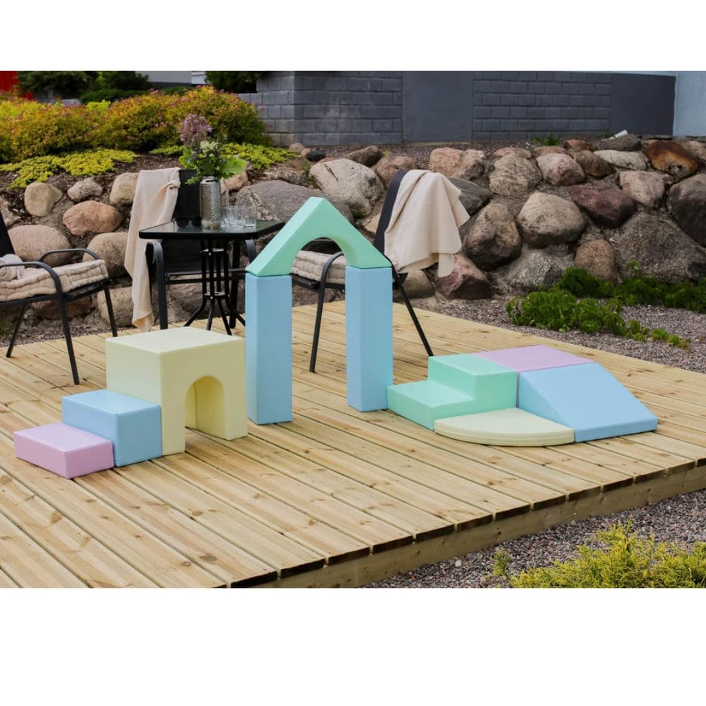 Ensemble de 10 Blocs de Mousse Soft Play  - Light Pastel