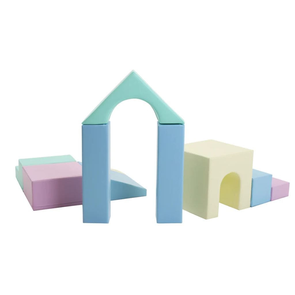 Ensemble de 10 Blocs de Mousse Soft Play  - Light Pastel